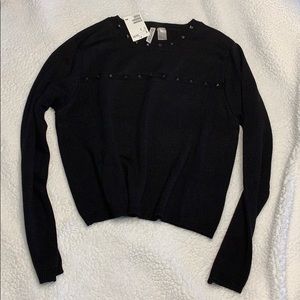 H&M DIVIDED black sweater with stud detail